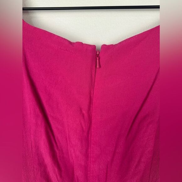 Maeve Pink Resort Faux Wrap Asymmetrical Hem Puff Sleeves Mini Dress Women’s 6 - Picture 4 of 9